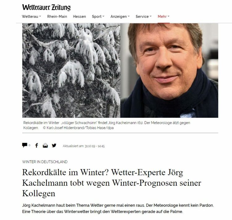 Rekordkälte im Winter? Wetter-Experte Jörg Kachelmann tobt wegen Winter-Prognosen seiner Kollegen
