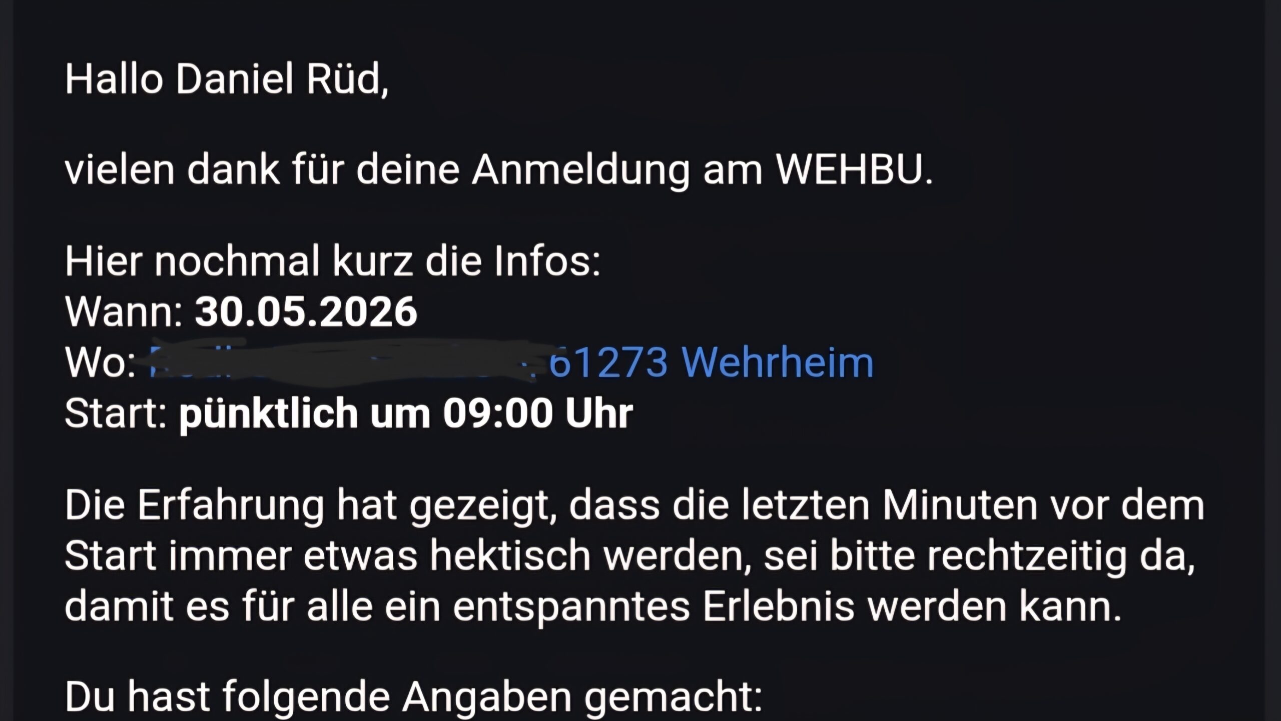 WEHBU VI – Das Saisonhighlight